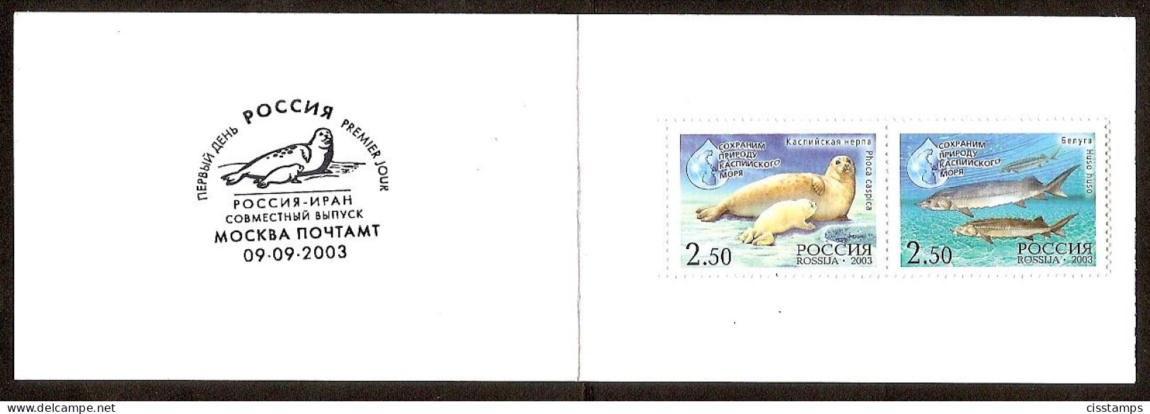 RUSSIA 2003●Caspian Sea●Fish●Seal●●Fisch●Seehund●Booklet-Folder Mi1118-19 - Unused Stamps
