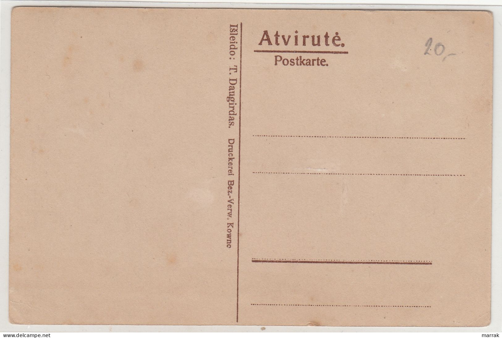VIlkaviškis, Herbas, Apie 1917 M. Atvirukas - Lituanie