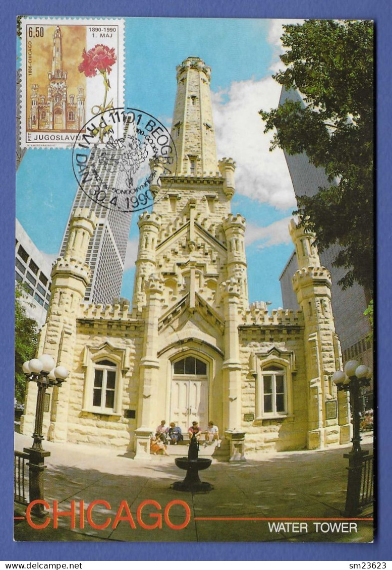 Jugoslawien  1990 , Internationaler Labor Day - Maximum Card - Beograd 30.04.1990 - Tarjetas – Máxima