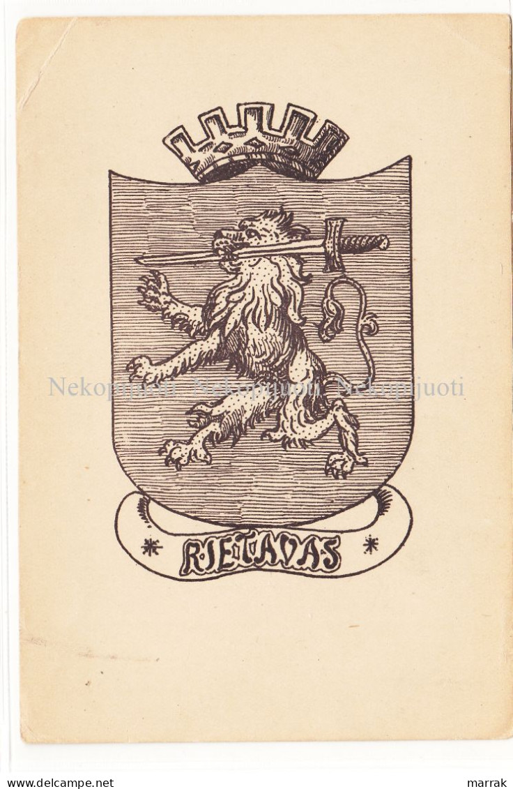 Rietavas, Herbas, Apie 1917 M. Atvirukas - Litauen