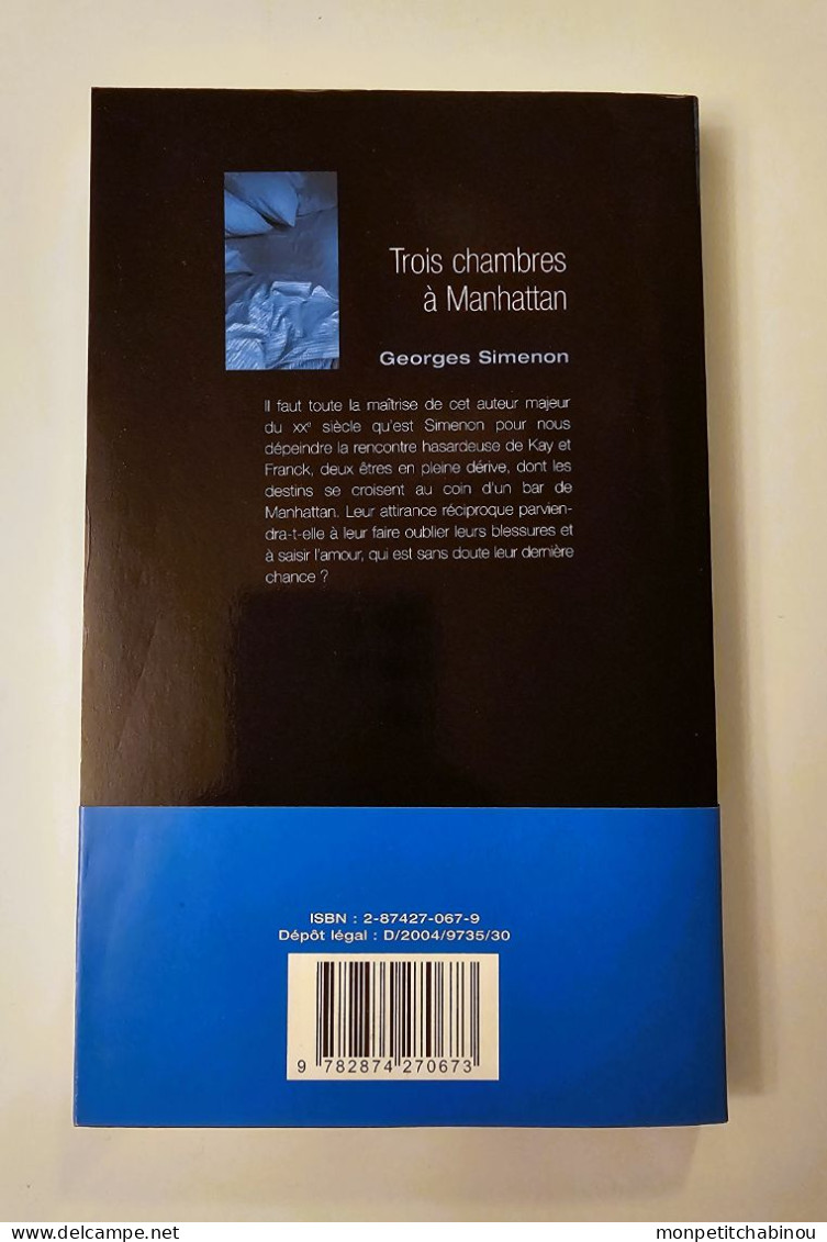 Livre De Poche GEORGES SIMENON : Trois Chambres à Manhattan (NEUF) - Novelas Negras