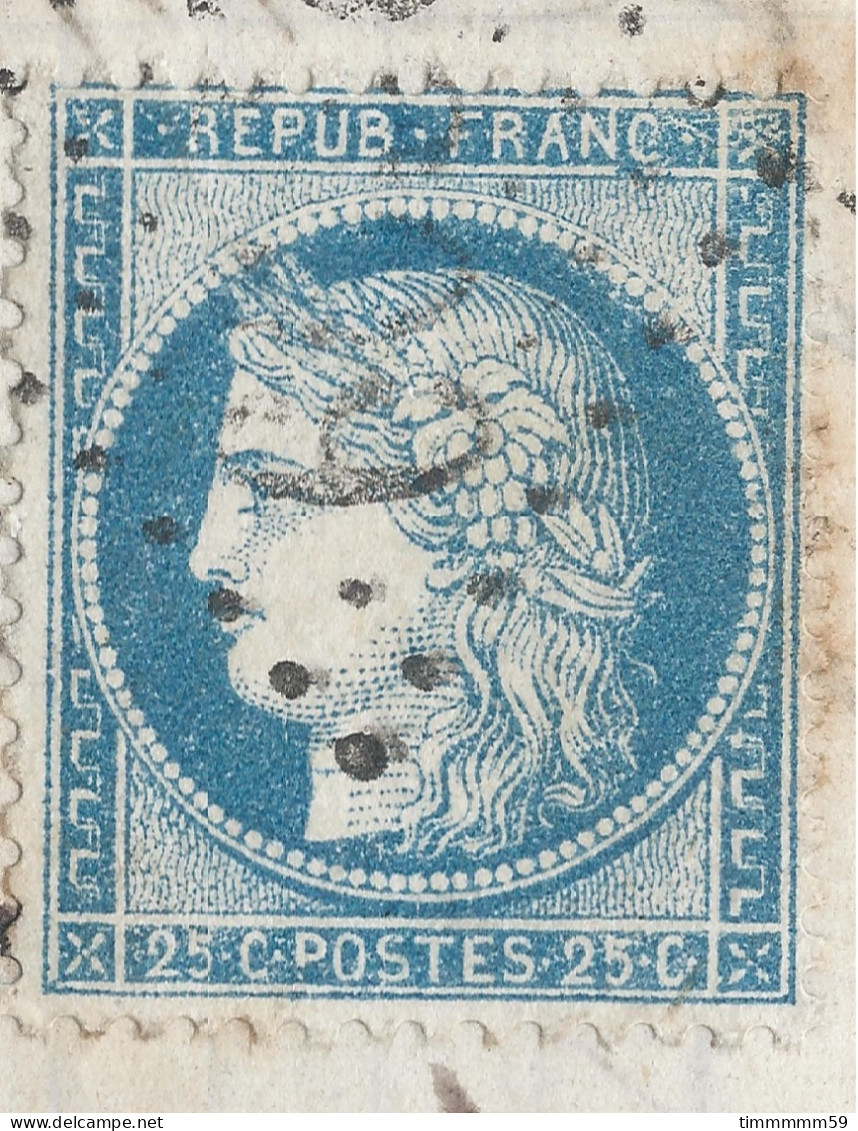 LT5914   Variété/n°60/Lettre, Oblitéré GC 2399 MONEIN(64), Indice 6 Du 15 Nov. 1875, Griffes Coin NORD EST - 1871-1875 Ceres