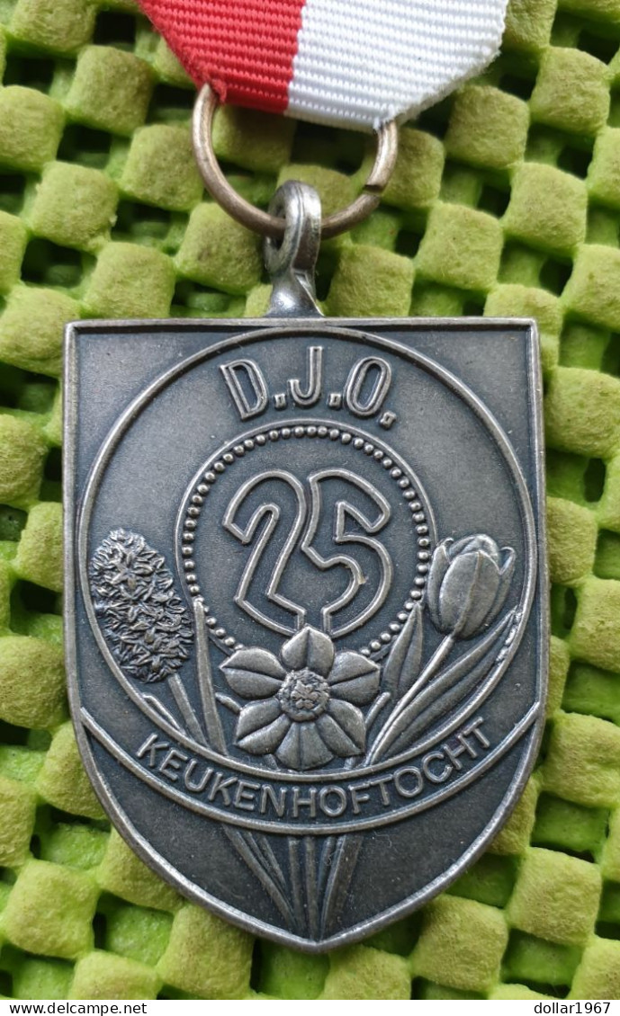 Medaile   :  W.s.v D.J.O (Door Jongeren Opgericht)  Te. Lisse .- 25 Jaar 1988 -   -  Original Foto  !!  Medallion  Dutch - Sonstige & Ohne Zuordnung