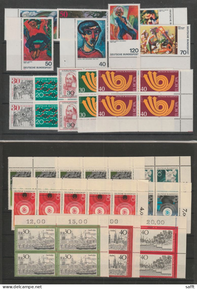 Lot Bund Ab 1970er-Jahre Postfrisch, Viererblocks U.a. Spezialitäten - Collections