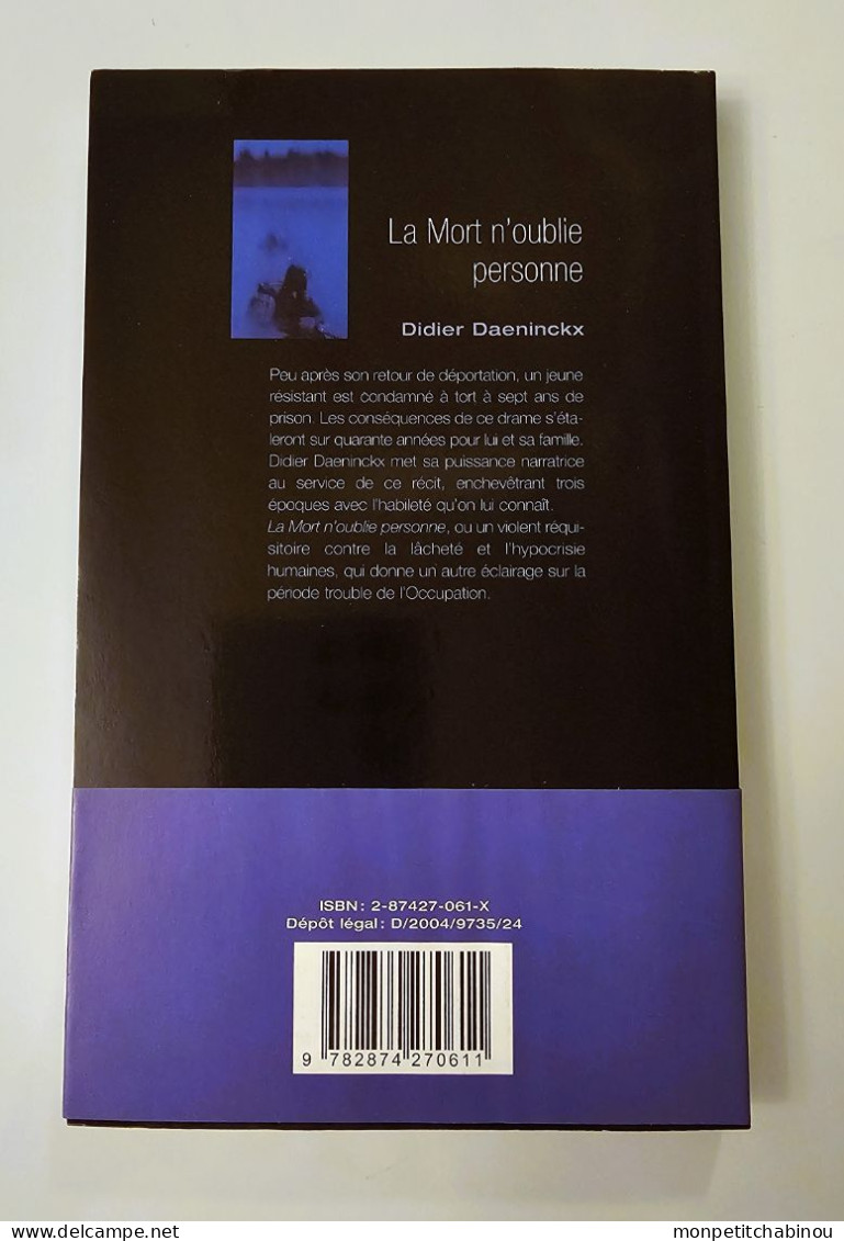 Livre De Poche DIDIER DAENINCKX : La Mort N'oublie Personne (NEUF) - Novelas Negras