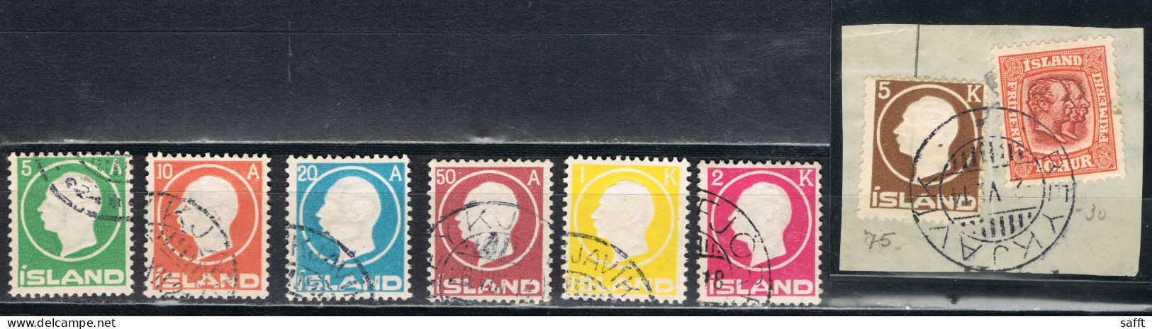 Island 69 - 75 Gestempelt - Frederik VIII. 1912 - Usados