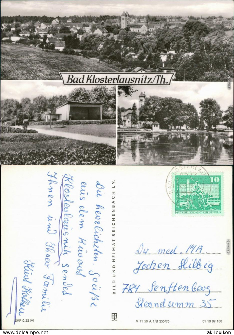 Bad Klosterlausnitz Panorama-Ansicht, Kurpark Mit Bühne, Klosterkirche 1976 - Bad Klosterlausnitz
