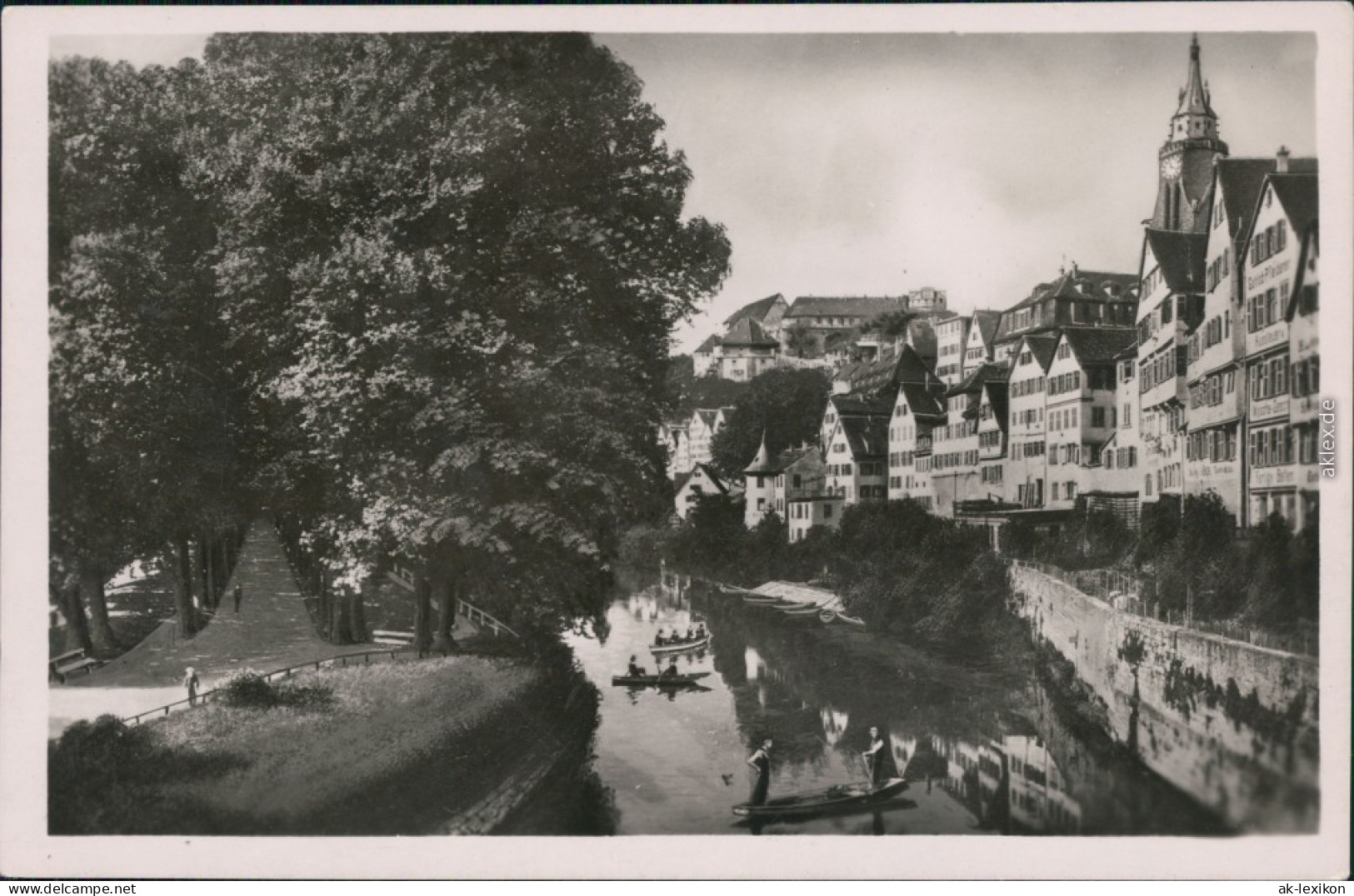 Ansichtskarte Tübingen Platanenallee Mit Neckar 1932 - Tuebingen