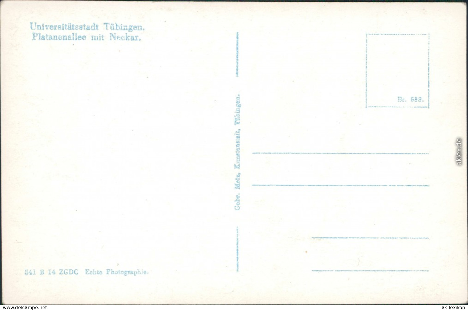 Ansichtskarte Tübingen Platanenallee Mit Neckar 1932 - Tuebingen