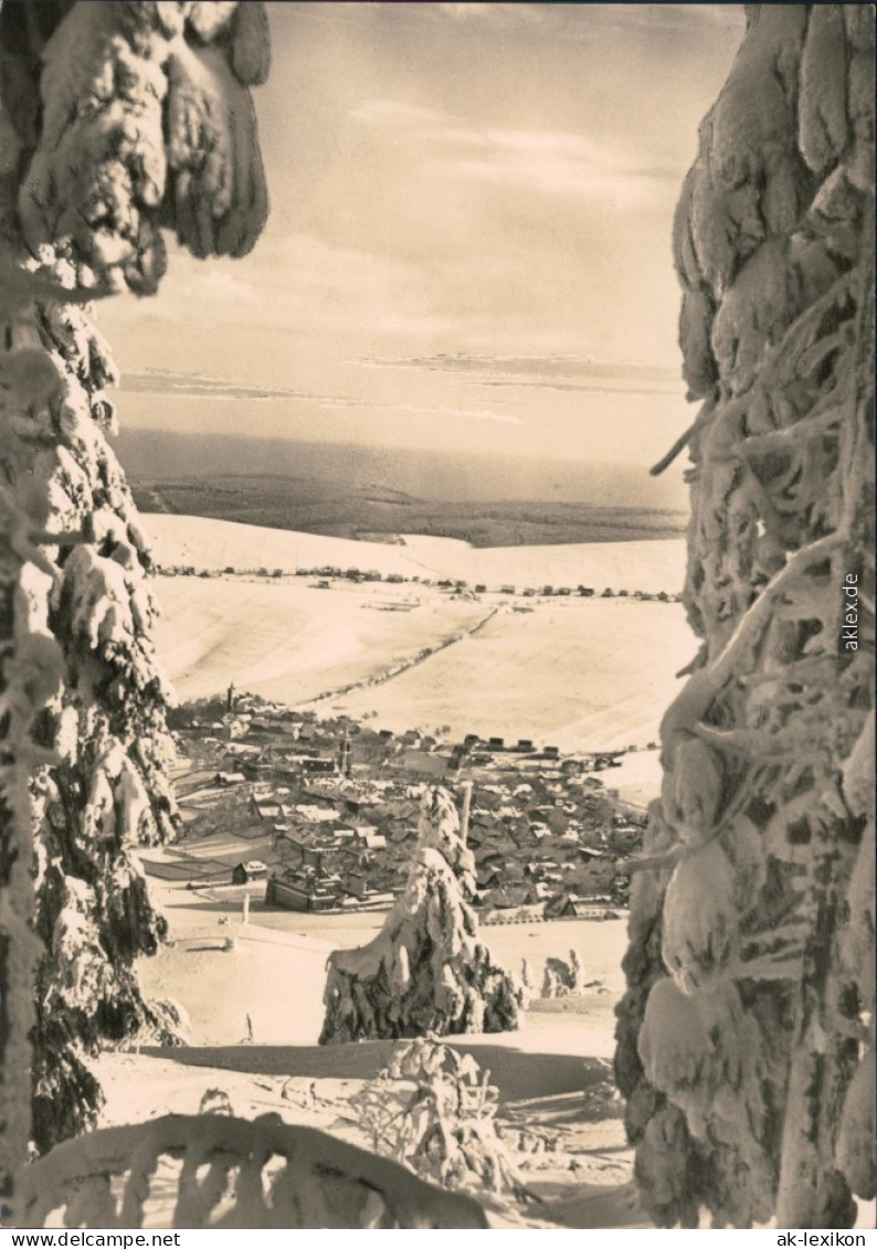 Ansichtskarte Oberwiesenthal Panorama-Ansicht Vom Fichtelberg Im Winter 1967 - Oberwiesenthal