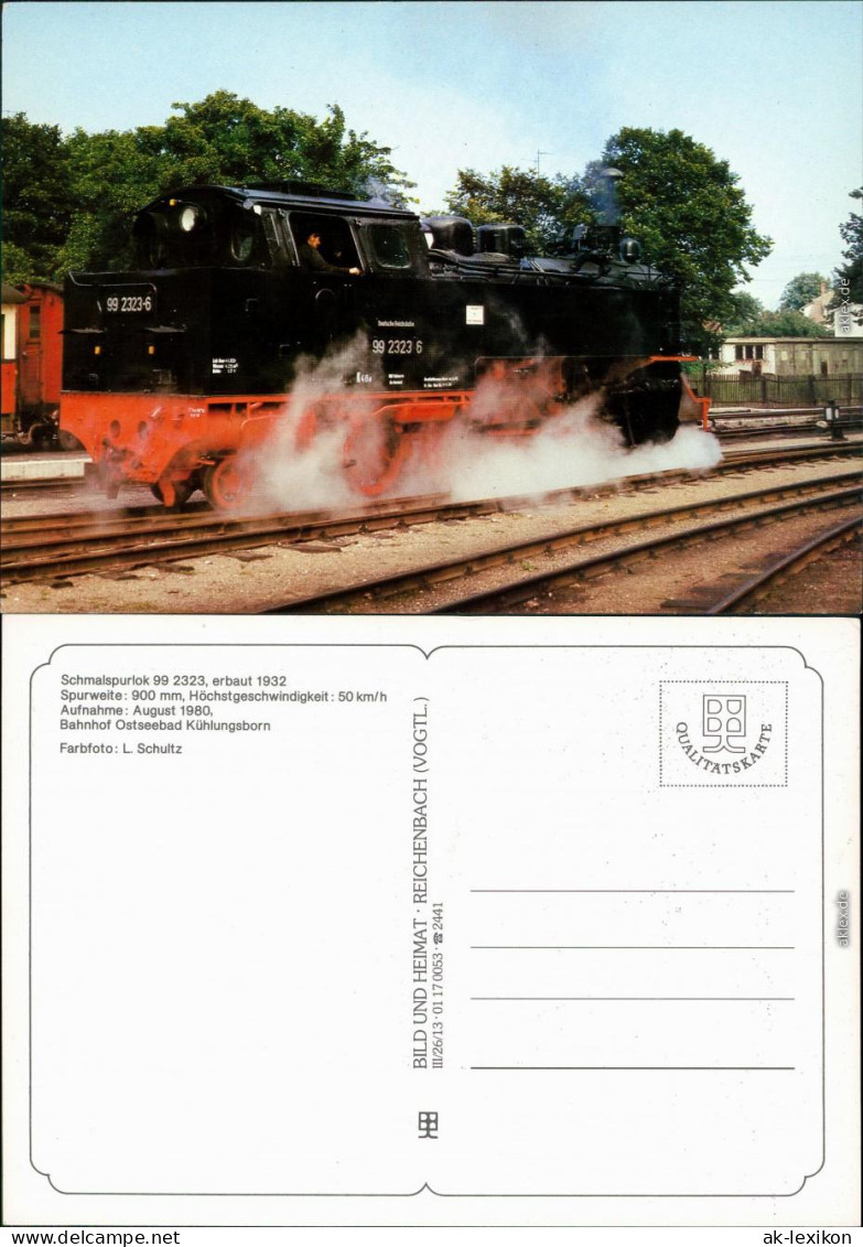 Ansichtskarte Kühlungsborn Schmalspurlok 99 2323 Am Bahnhof 1995 - Kuehlungsborn