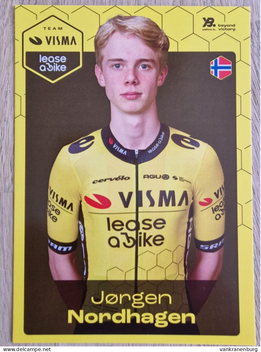 Card Jorgen Nordhagen - Team Visma-Lease A Bike Development - 2024 - Cycling - Cyclisme - Ciclismo - Wielrennen - Radsport