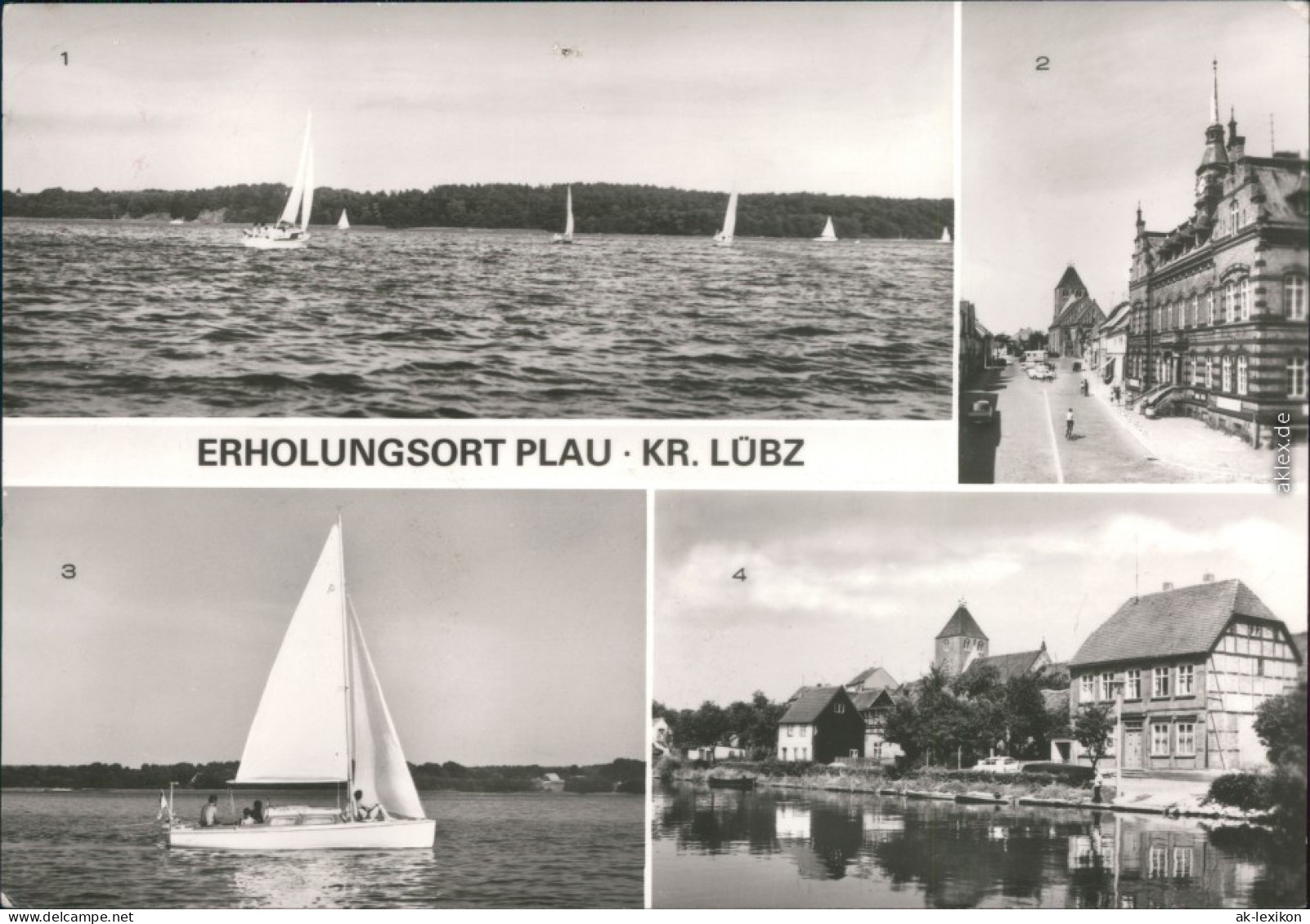 Ansichtskarte Plau (am See) Plauer See, Marktplatz, Strandstraße 1984 - Plau