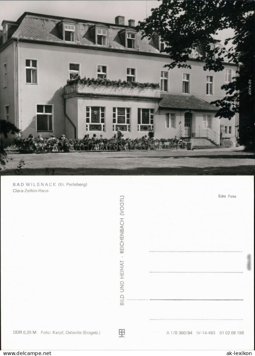 Ansichtskarte Bad Wilsnack Clara-Zetkin-Haus 1984 - Bad Wilsnack