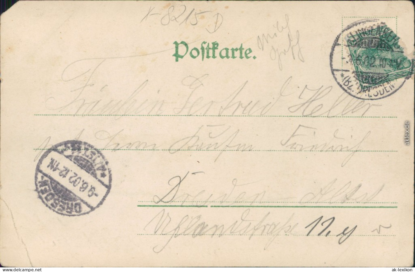 Ansichtskarte Klingenberg (Sachsen) Partie Am Joseph Bondy Haus 1902  - Klingenberg (Sachsen)