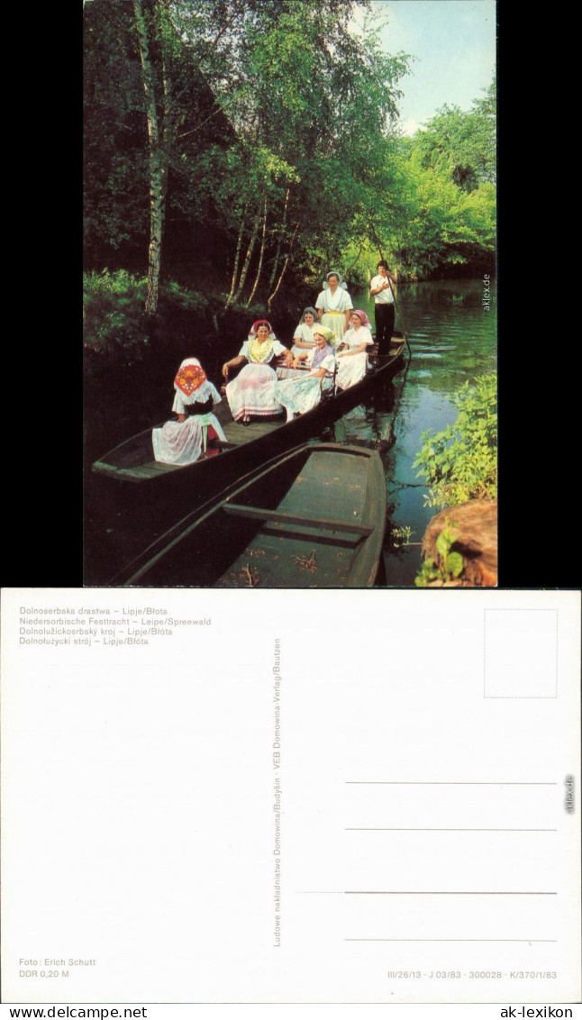 Leipe-Lübbenau (Spreewald)  Niedersorbische Trachten - Festtracht 6 1983 - Lübbenau