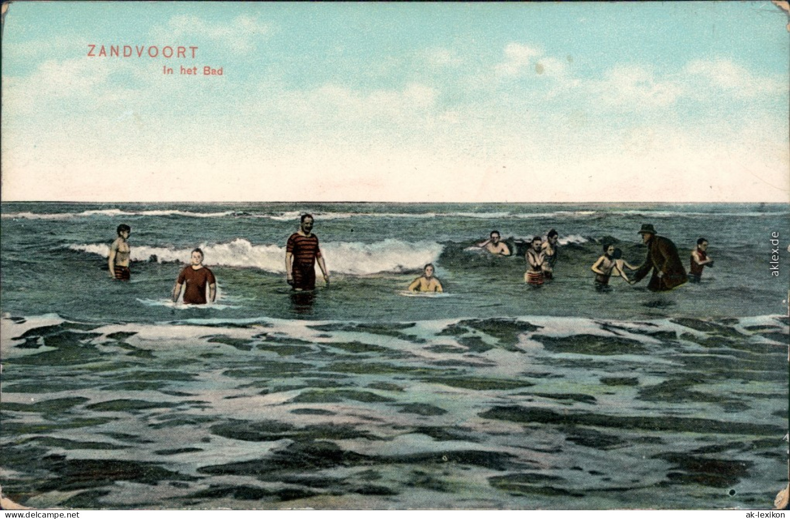 Ansichtskarte Zandvoort In Het Bad - Badegäste 1907  - Zandvoort