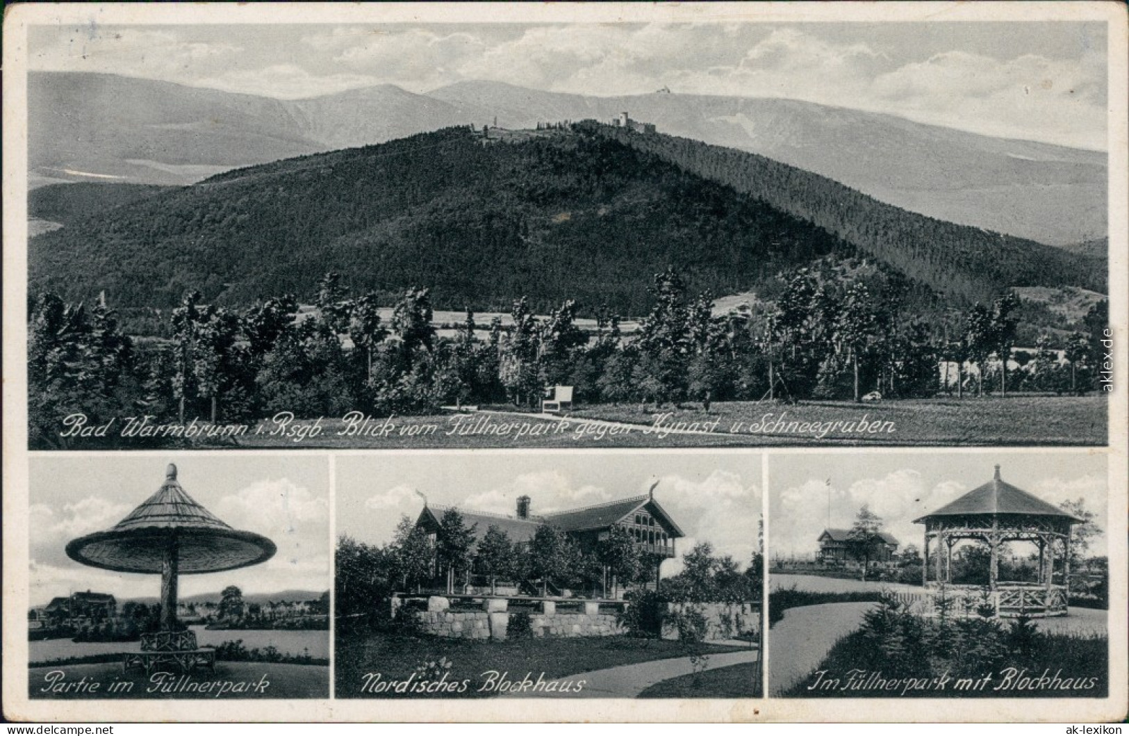 Bad Warmbrunn Hirschberg Jelenia Góra  Füllnerpark Und Blockhaus 1932 - Polen