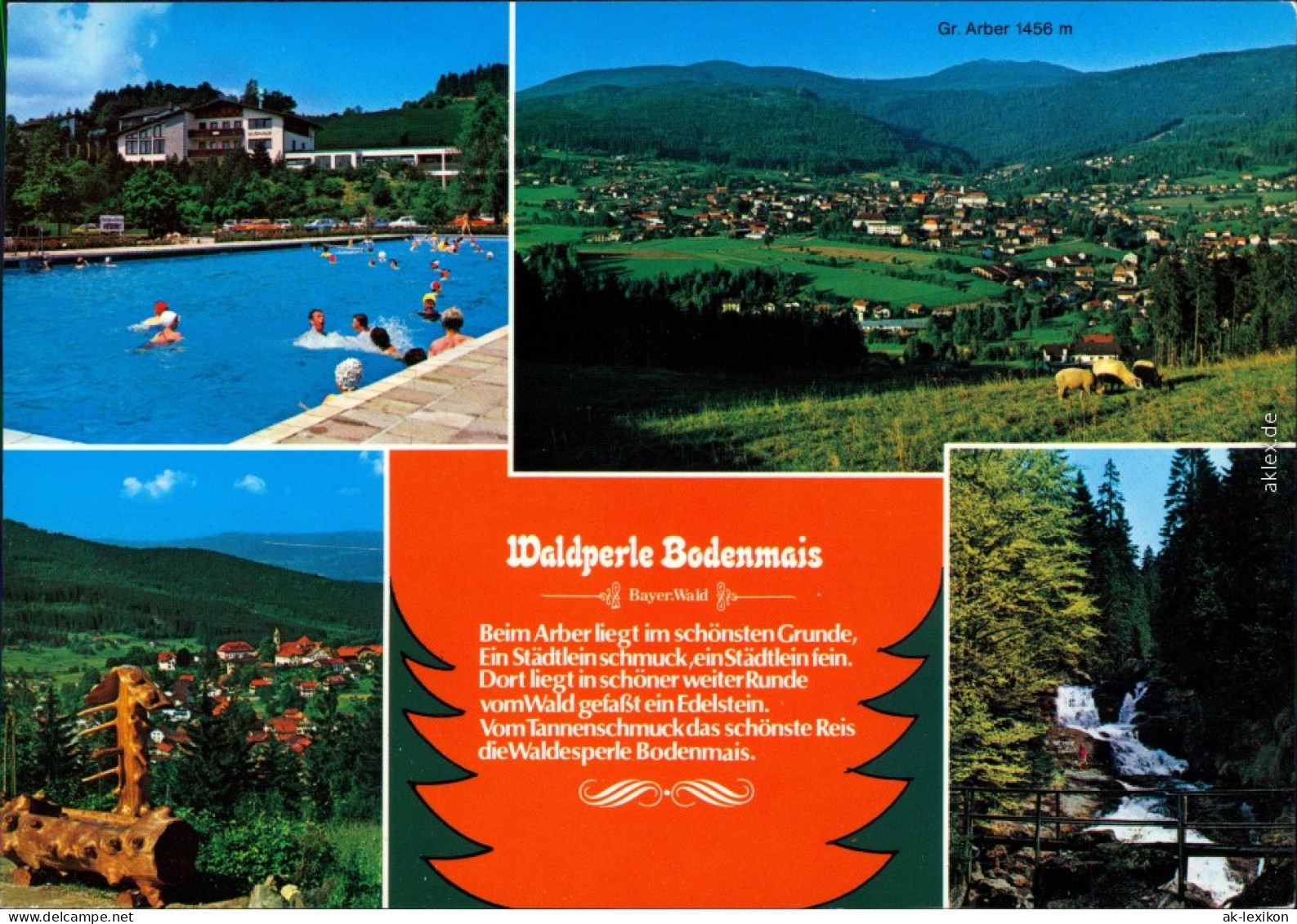Bodenmais Freibad, Panorama Zum Gr. Arber, Überblick, Wasserfälle 1993 - Bodenmais