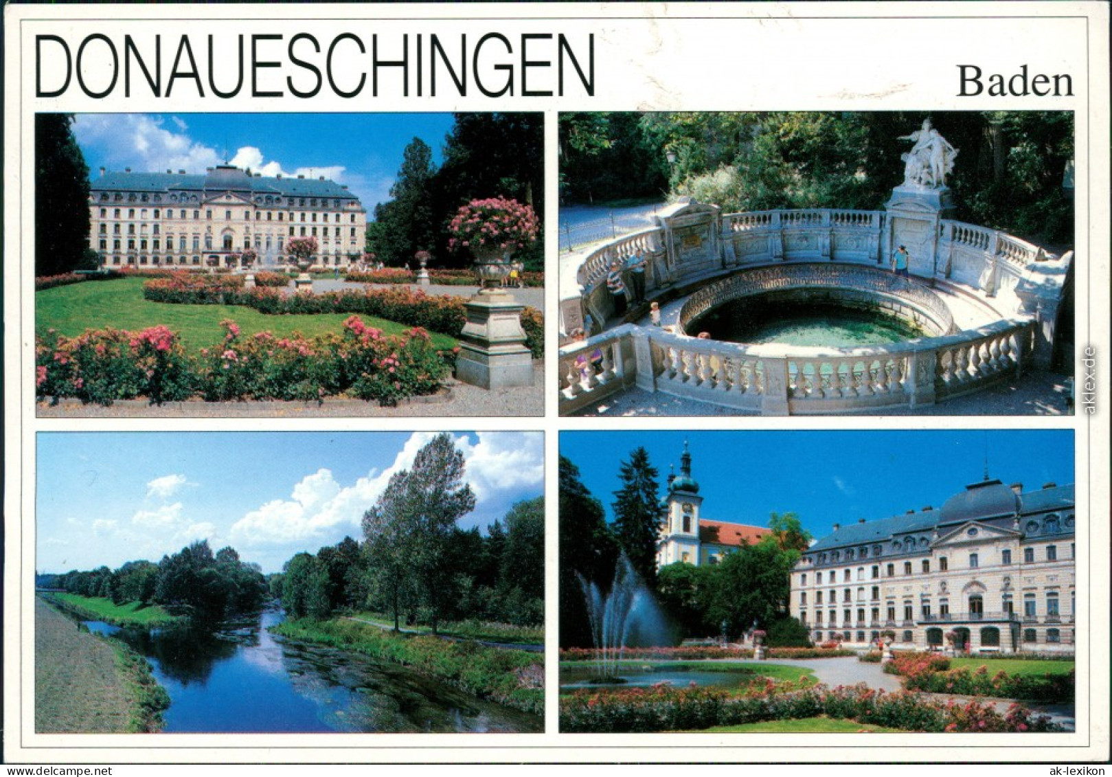 Donaueschingen Schloss - Schlossgarten Und Kirche Mit Umland 1987 - Donaueschingen