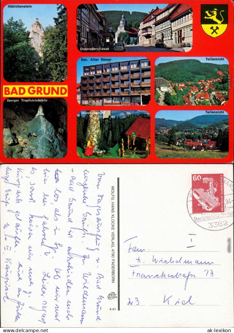 Bad Grund (Harz) Hübichenstein, Kurhaus, Panorama Osteroderstraße  1984 - Bad Grund