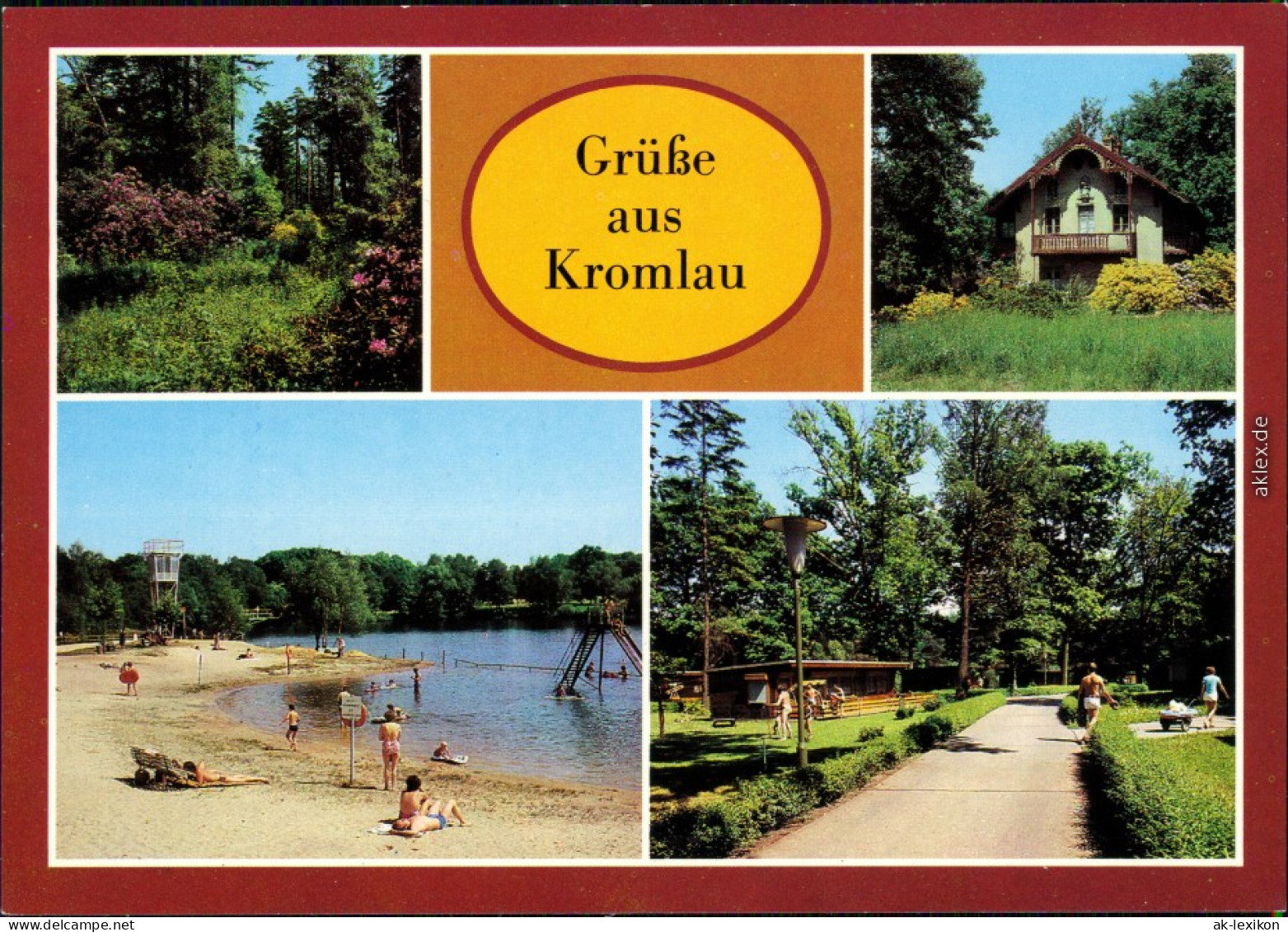 Kromlau-Gablenz (Oberlausitz) Kromola Jabłońc Waldbad, Imbiß,  1984 - Kromlau Kromola