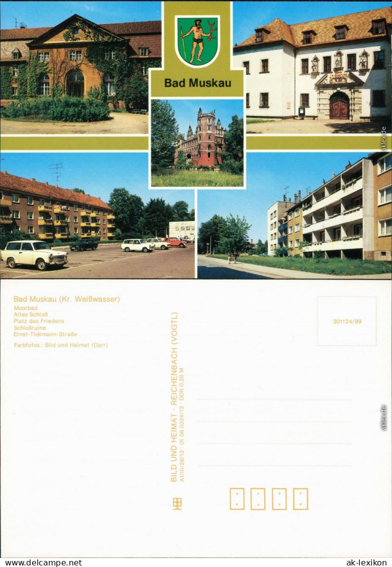 Bad Muskau Schloß, Platz Des Friedens, Schloßruine, Ernst-Thälmann-Straße 1989 - Bad Muskau