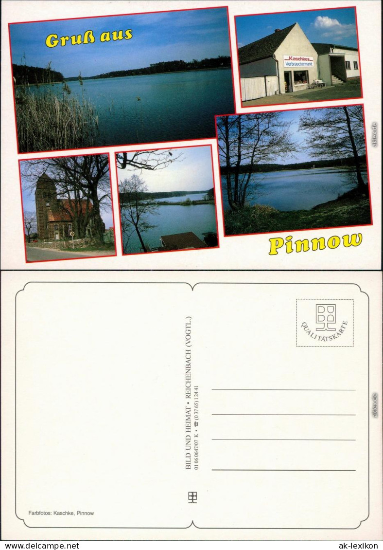 Pinnow-Schwerin See - Uferbereich, Verbrauchermarkt - Kaschkes, Kirche 1995 - Schwerin