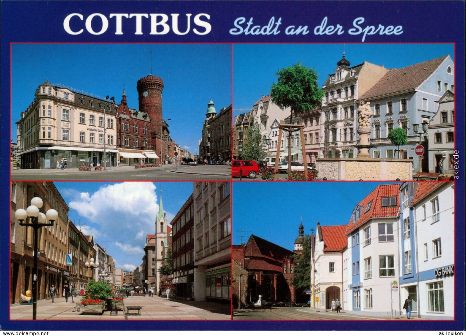 Cottbus Spremberger Turm, Altmarkt, Spremberger Straße, Sandower Straße 1995 - Cottbus