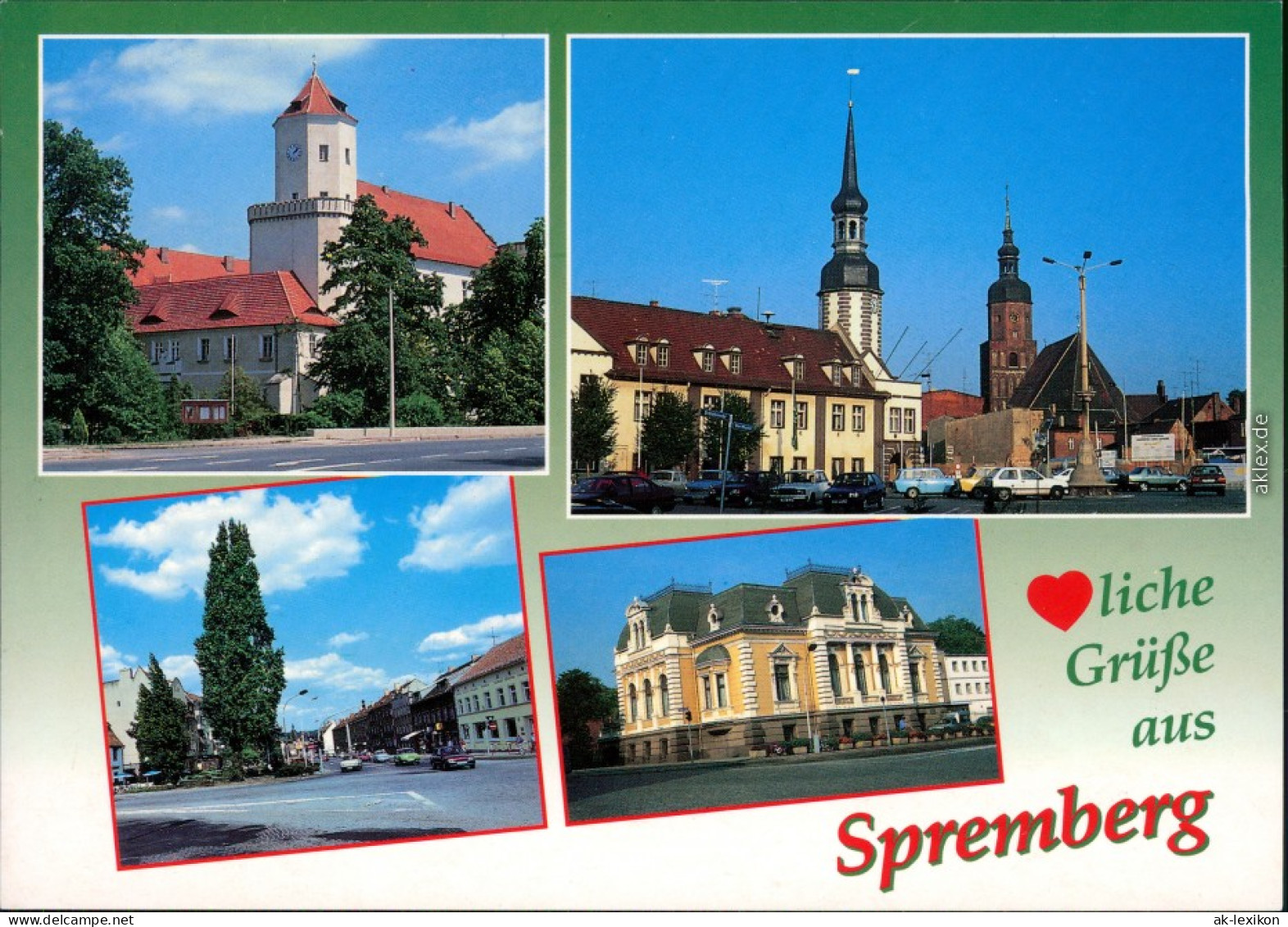 Spremberg Grodk Schloß, Rathaus Und  Dresdener Straße, Biblithek 1995 - Spremberg