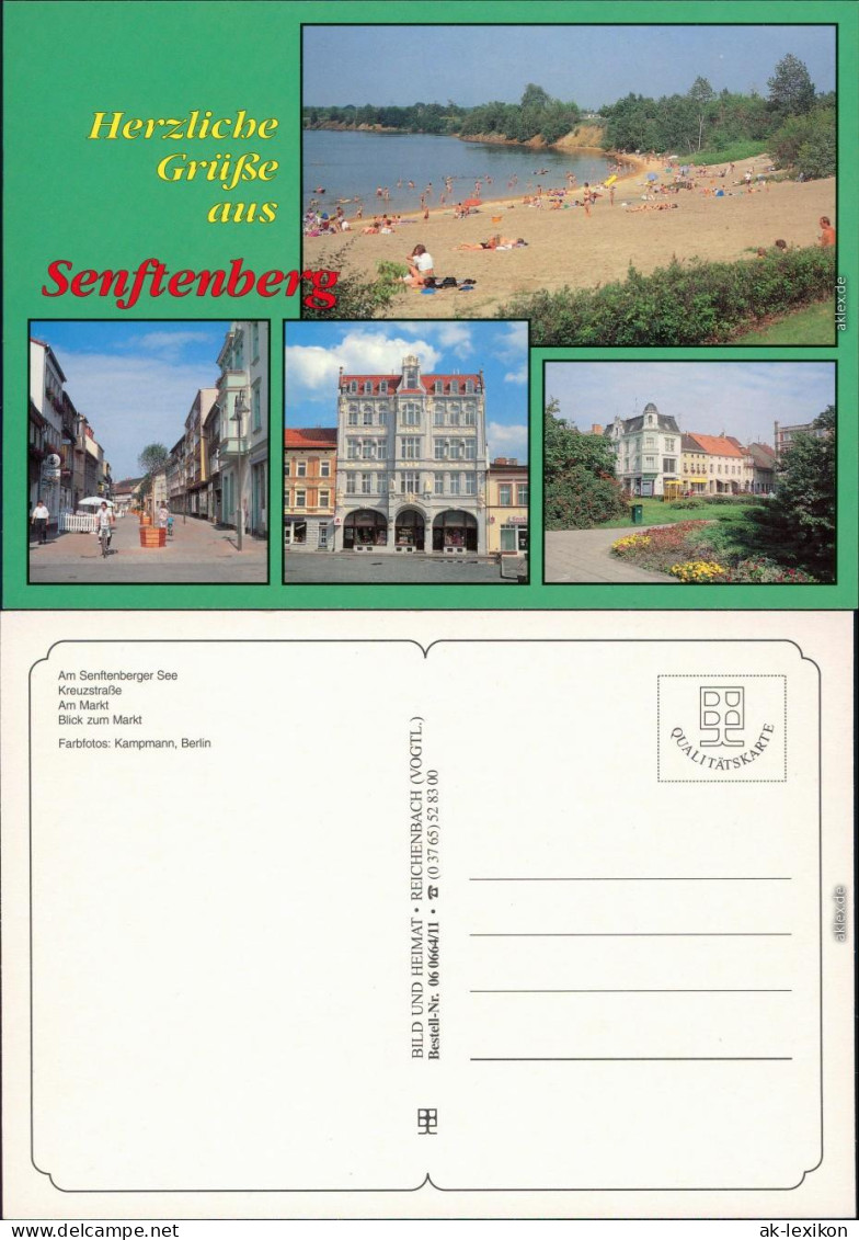 Senftenberg (Niederlausitz)v Strand Am See, Kreuzstraße, Markt, Park 1995 - Senftenberg