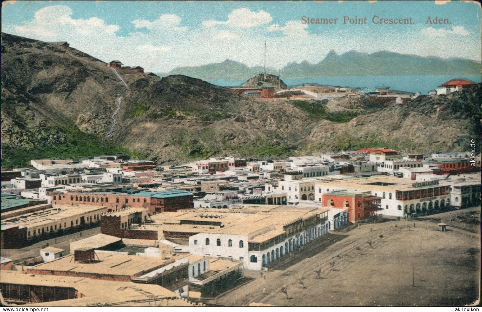 Postcard Aden عدن Steamer Point Crescent 1912  - Jemen