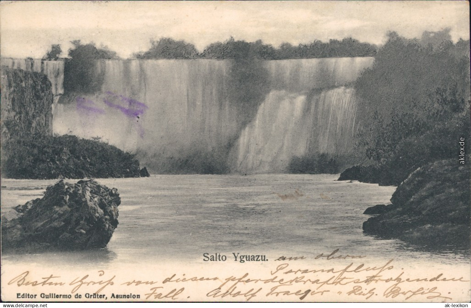 Ansichtskarte Puerto Iguazú Salto Yguaza/Iguazú-Wasserfälle 1906  - Argentina