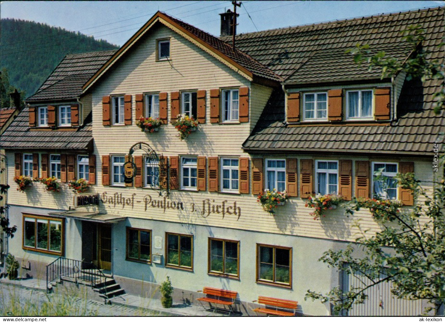 Ansichtskarte Baiersbronn Gasthof/Pension Hirsch 1980 - Baiersbronn