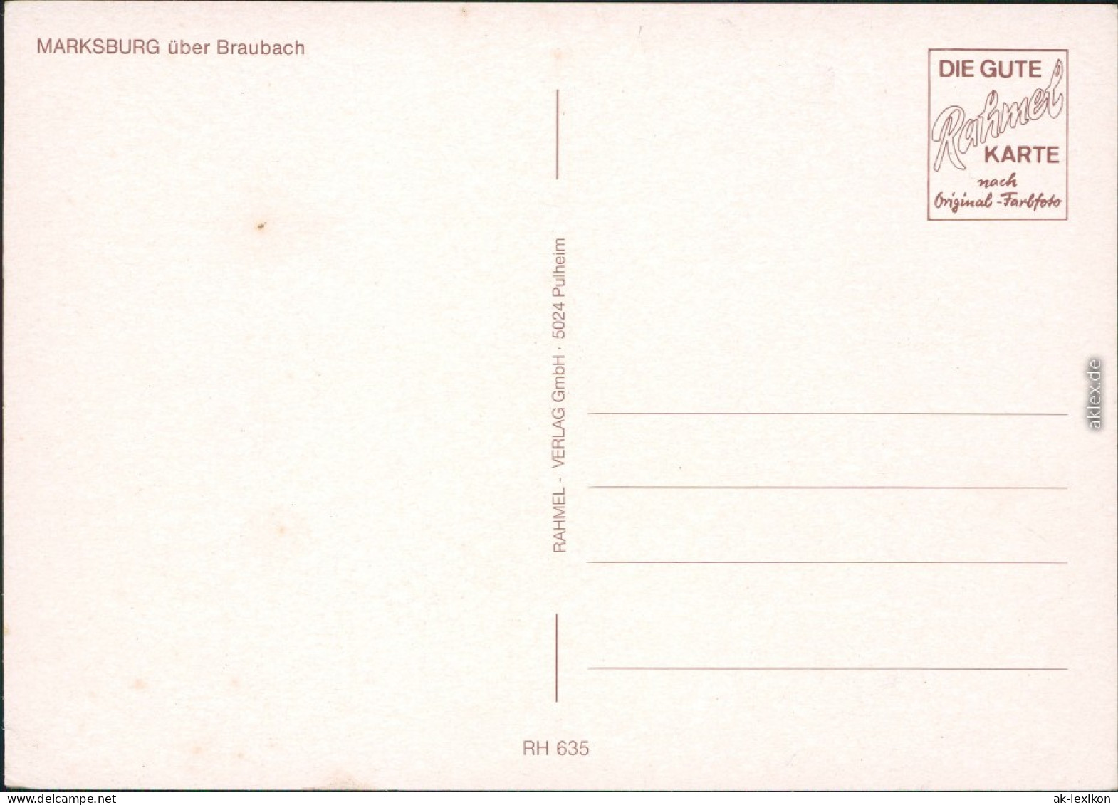 Ansichtskarte Braubach Marksburg 1994 - Braubach