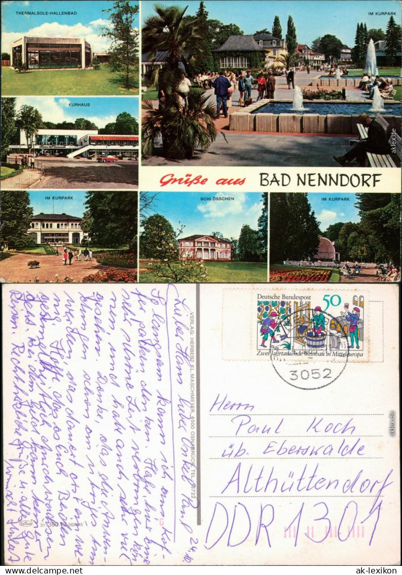 Bad Nenndorf Thermalsole-Hallenbad, Kurpark, Kurhaus, Schlösschen, Kurpark 1990 - Bad Nenndorf