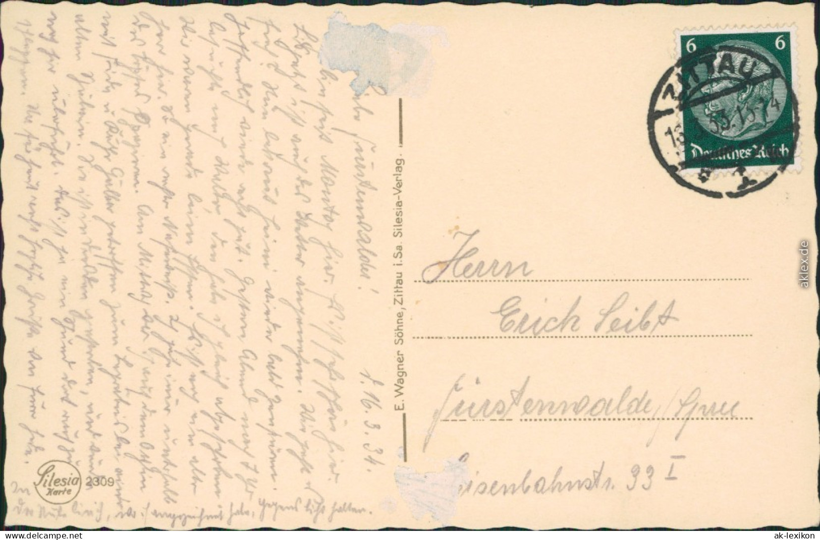 Ansichtskarte Eichgraben-Zittau Bethlehemstift 1935  - Zittau
