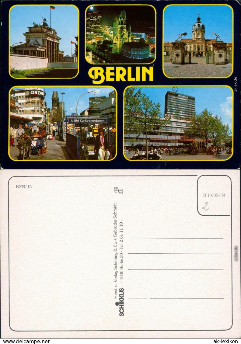 Berlin Brandenburger Tor, Kaiser-Wilhelm Kurfürstendamm Uvm. 1990 - Porte De Brandebourg