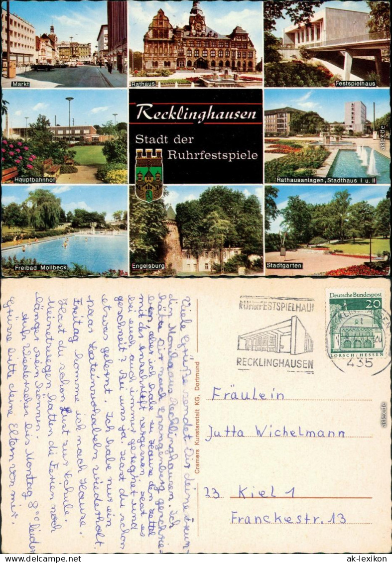 Recklinghausen Markt, Rathaus, Festspielhaus Stadtgarten Hauptbahnhof Uvm. 1974 - Recklinghausen