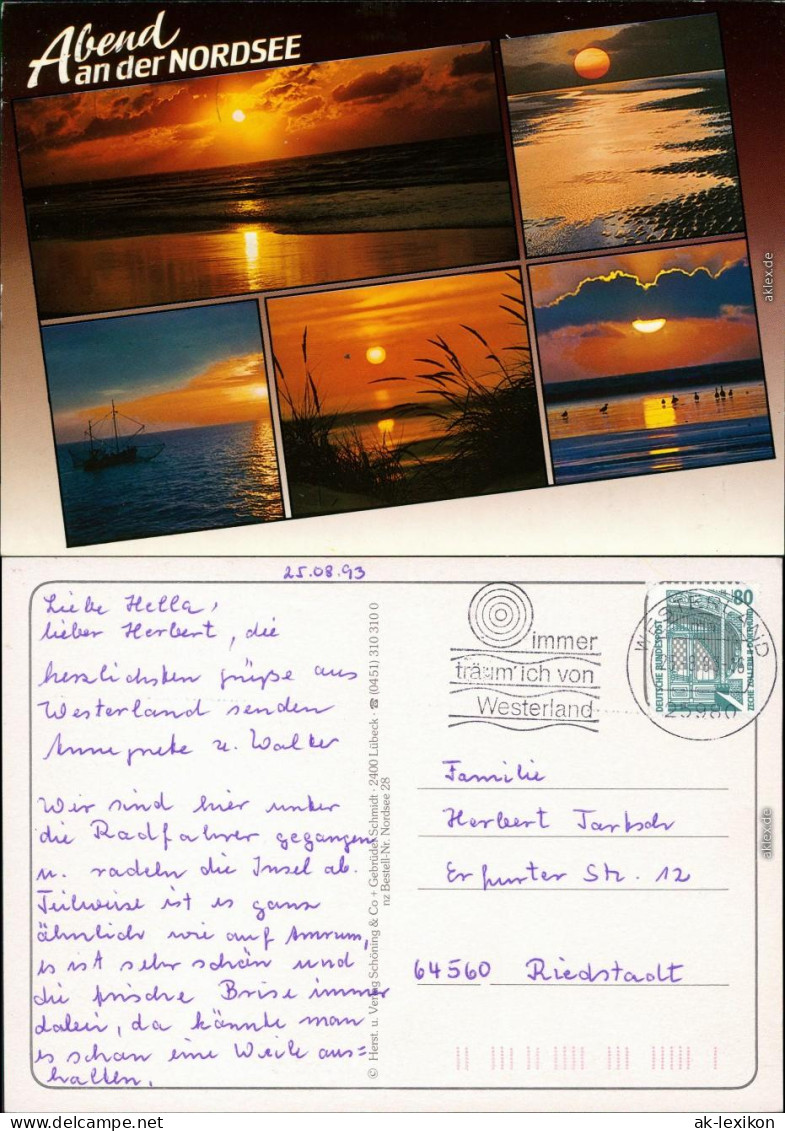 Ansichtskarte  Abend An Der Nordsee 1993 - Non Classés