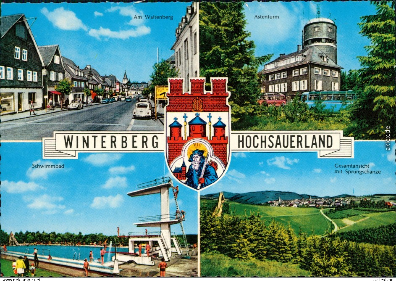 Winterberg Am Waltenberg, Astenturm, Schwimmbad Mit  Sprungschanze 1978 - Winterberg