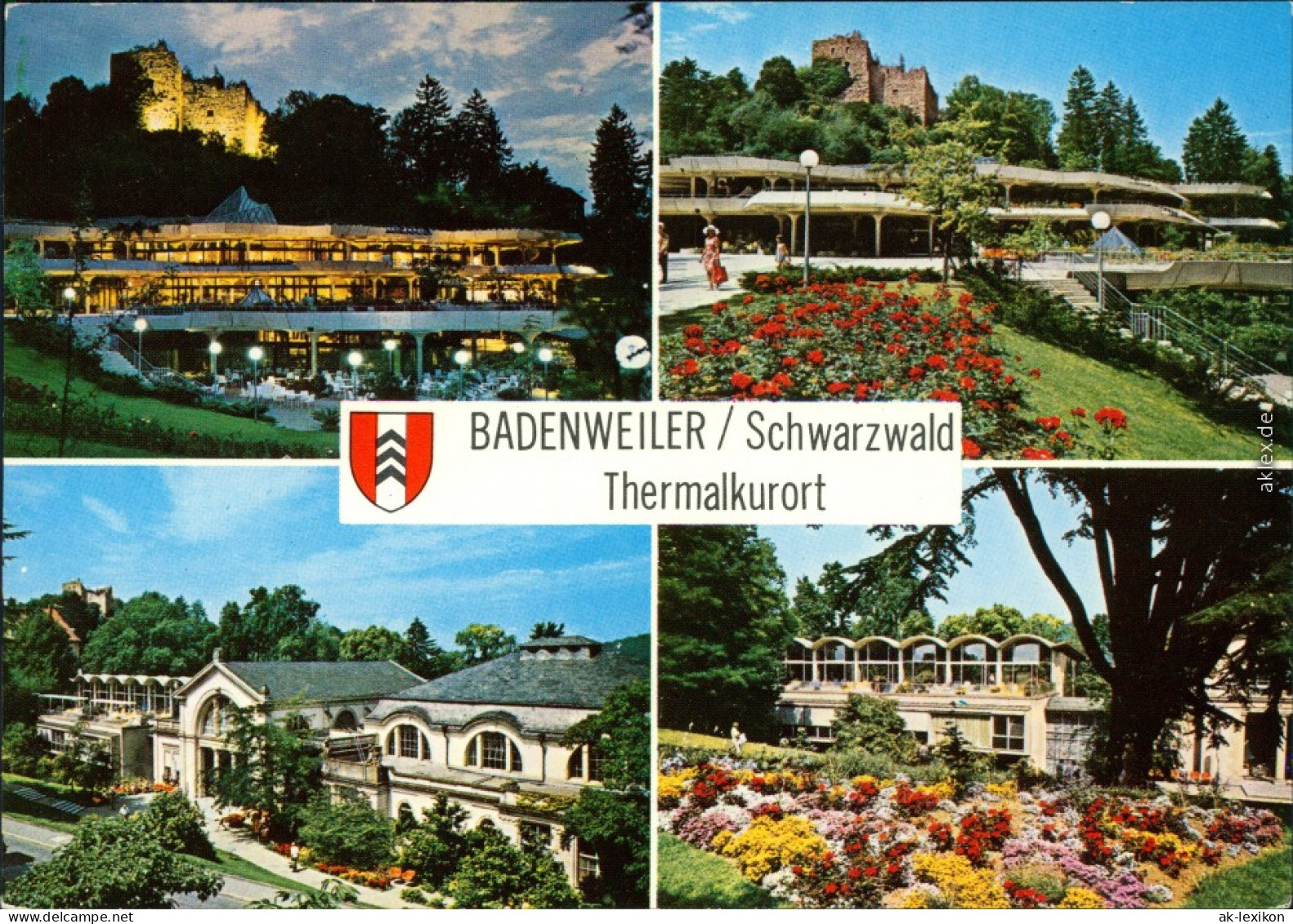 Ansichtskarte Badenweiler Burgruine Und Gasthof, Ortsmotiv, Kuranlage 1976 - Badenweiler