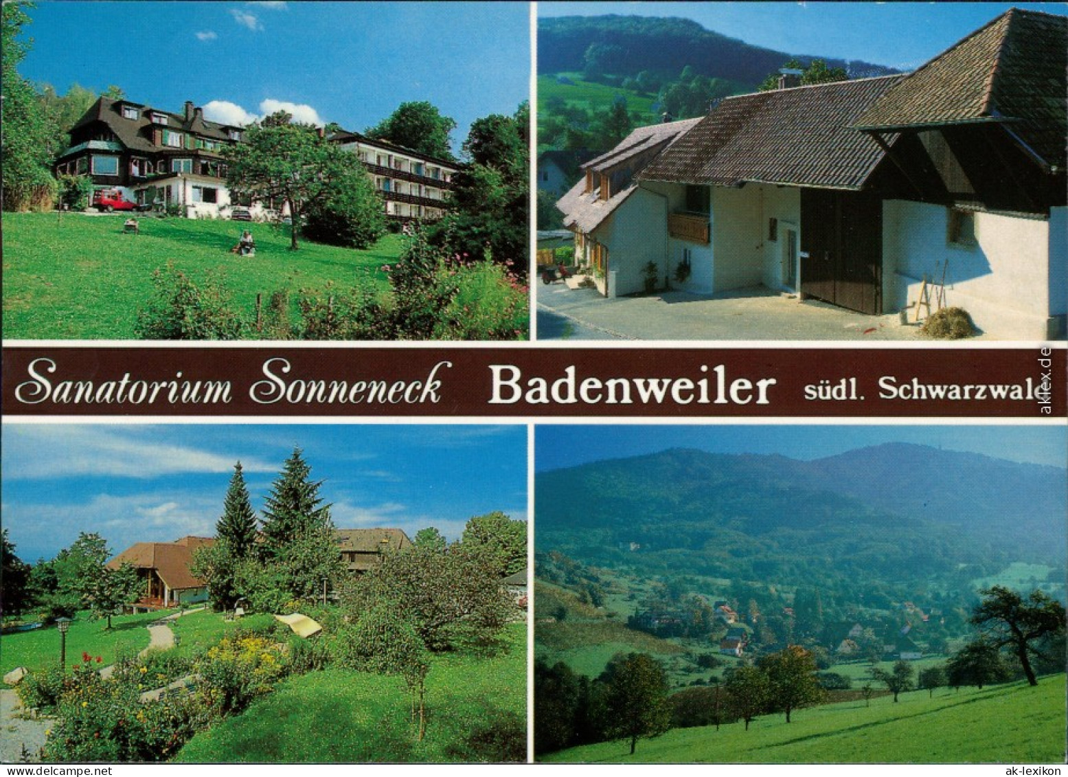 Badenweiler Reha-Klinik Sanatorium Sonneneck Mit Panorama-Blick 1996 - Badenweiler