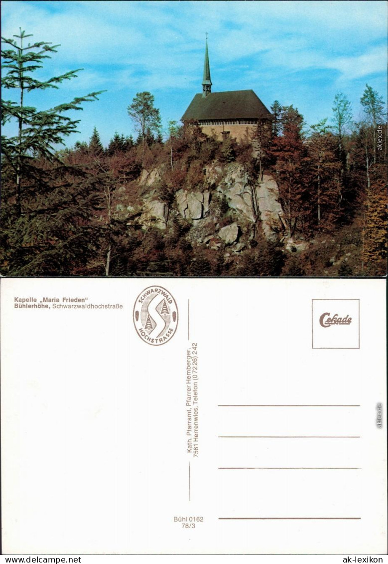 Ansichtskarte Bühlertal Kapelle Maria Frieden 1978 - Buehlertal