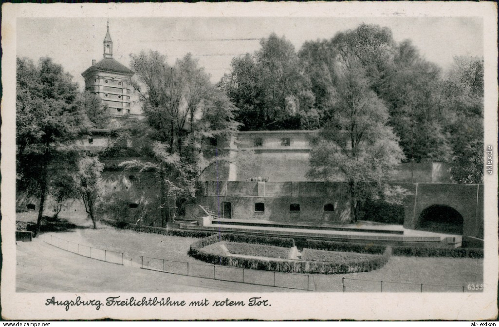 Ansichtskarte Augsburg Freilichtbühne Mit Rotem Tor 1939  - Augsburg