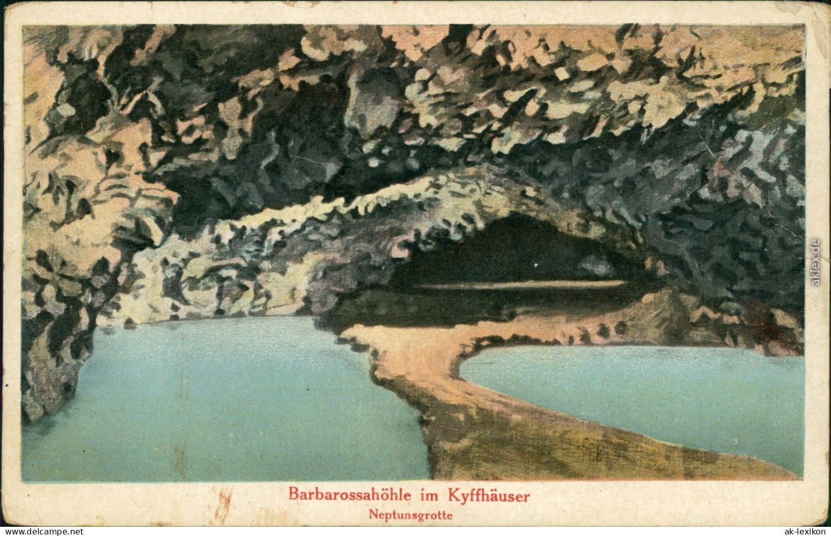 Ansichtskarte Kelbra (Kyffhäuser) Barbarossahöhle 1910 - Kyffhäuser