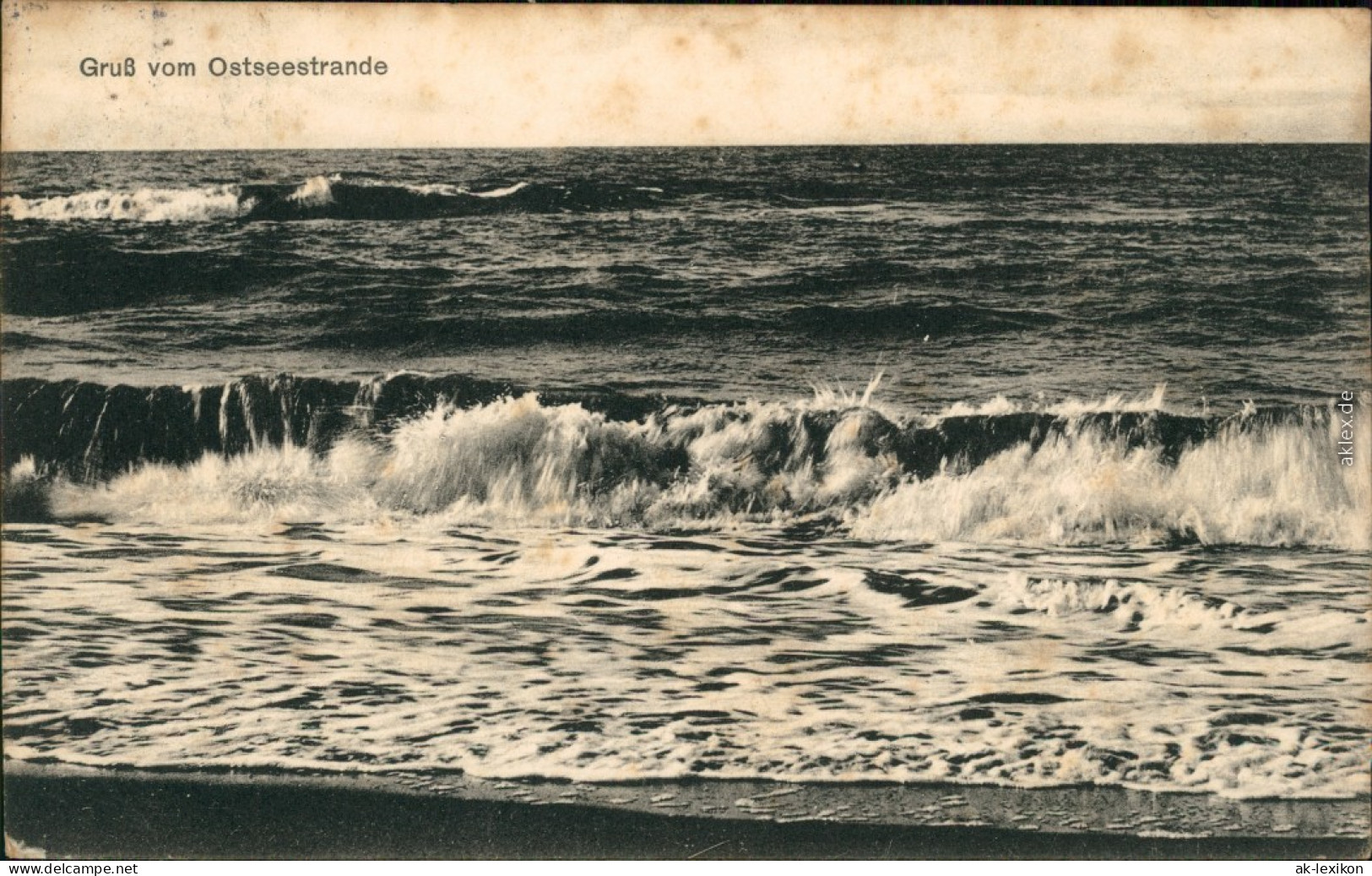 Ansichtskarte Großmöllen Mielno Ostseestrand, Wellen 1907 - Polen