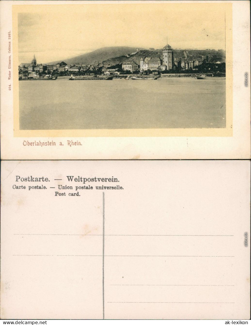 Ansichtskarte Oberlahnstein-Lahnstein Panorama 1910 - Lahnstein