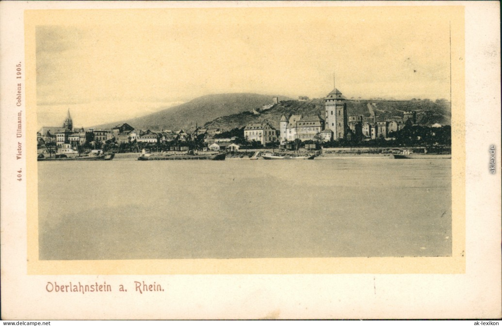 Ansichtskarte Oberlahnstein-Lahnstein Panorama 1910 - Lahnstein