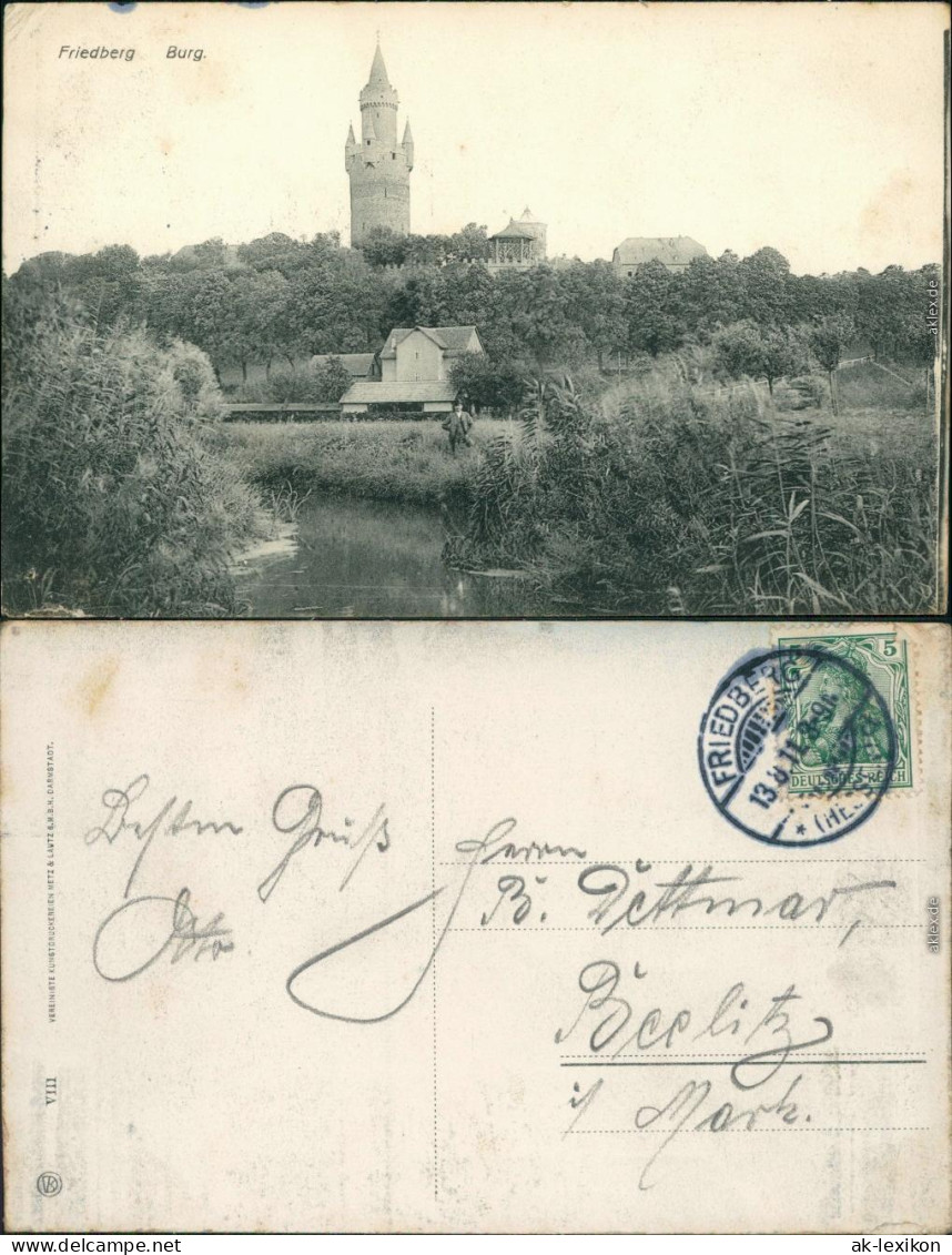 Ansichtskarte Friedberg (Hessen) Burg 1911 - Friedberg